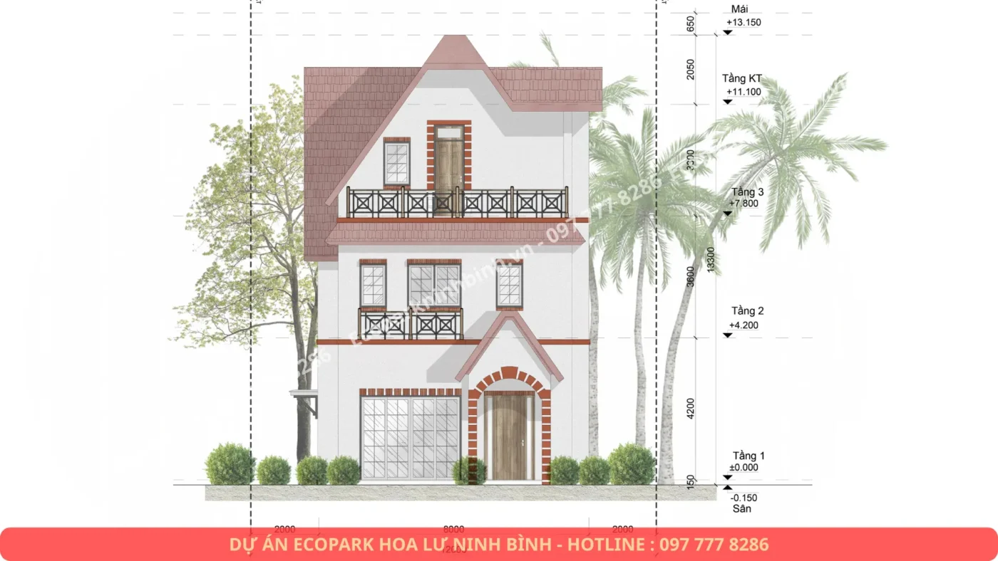 Thiết kế Ecopark Ninh Bình - Ecopark Hoa Lư Ninh Bình - biệt thự song lập